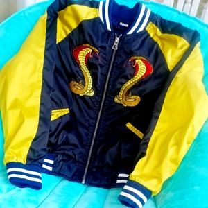 ☆☆ Hudson-Womens Snake Satin Bomber ☆☆